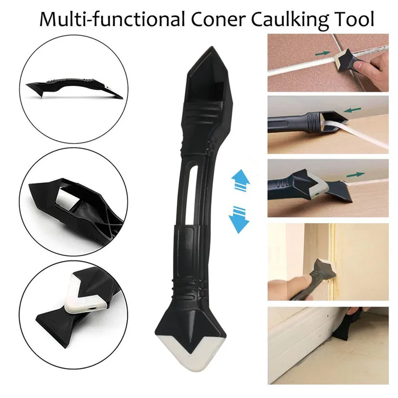 2Pc 3In1 Hand Tools Silicone Remover Caulk Finisher Sealant Smooth Scraper Grout Kit Tools Herramientas 15NE2601