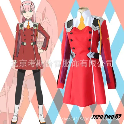 

anime DARLING in the FRANXX zero two robe CODE 002 cosplay women uniforme pour les femmes ZERO TWO Red sweetheart girl dress