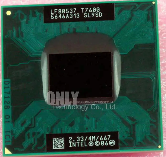 Free Shipping intel CPU laptop Core 2 Duo T7600 CPU 4M Socket 479 Cache/2.33GHz/667 Dual-Core Laptop processor support 945