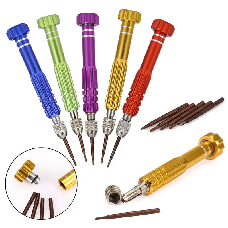 Mayitr Professional 5 in 1 Alloy + S2 Steel Screwdriver Set Repair Tools Opening Kit For iPhone Samsung Anroid Phone Accessory Mayitr Professional 5 in 1 Alloy + S2 Steel Screwdriver Set Repair Tools Opening Kit For iPhone Samsung Anroid Phone Accessory