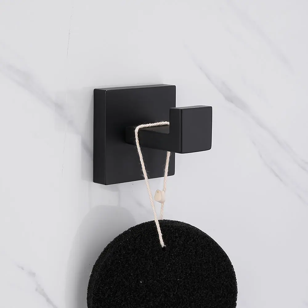 Matte Black SUS 304 Stainless Steel Bathroom Hardware Set Black Paper Holder Toothbrush Holder Towel Bar Bathroom Accessories