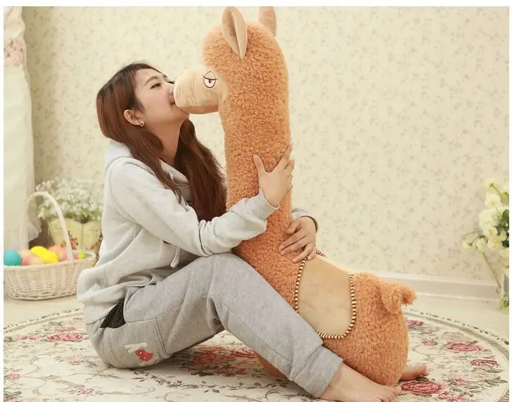 stuffed toy font b cute b font alpaca sheep plush toy about 95cm throw font b