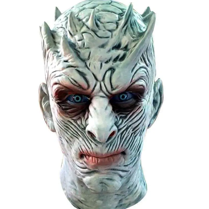

Game of Thrones Season 7 Mask Night's King White Walkers Men Full Head Undead Mask Zombie Halloween Mask High Quality Helmet