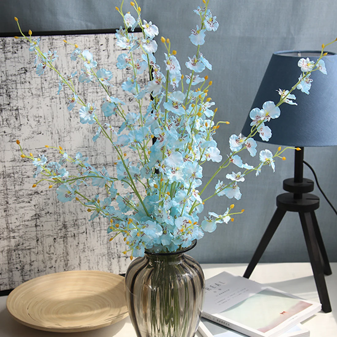 

1Bouquet Butterfly Orchid Artificial Flowers DIY Wreath Handicrafts Silk Flower Party Wedding Home Decoration Accessories