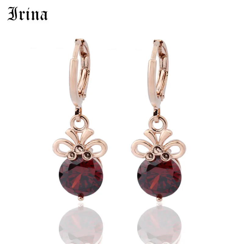 

Promotion !!! 7 Color Fabulous Gold Color Zircon Splendid Hot Design Womans Jewelry Earrings