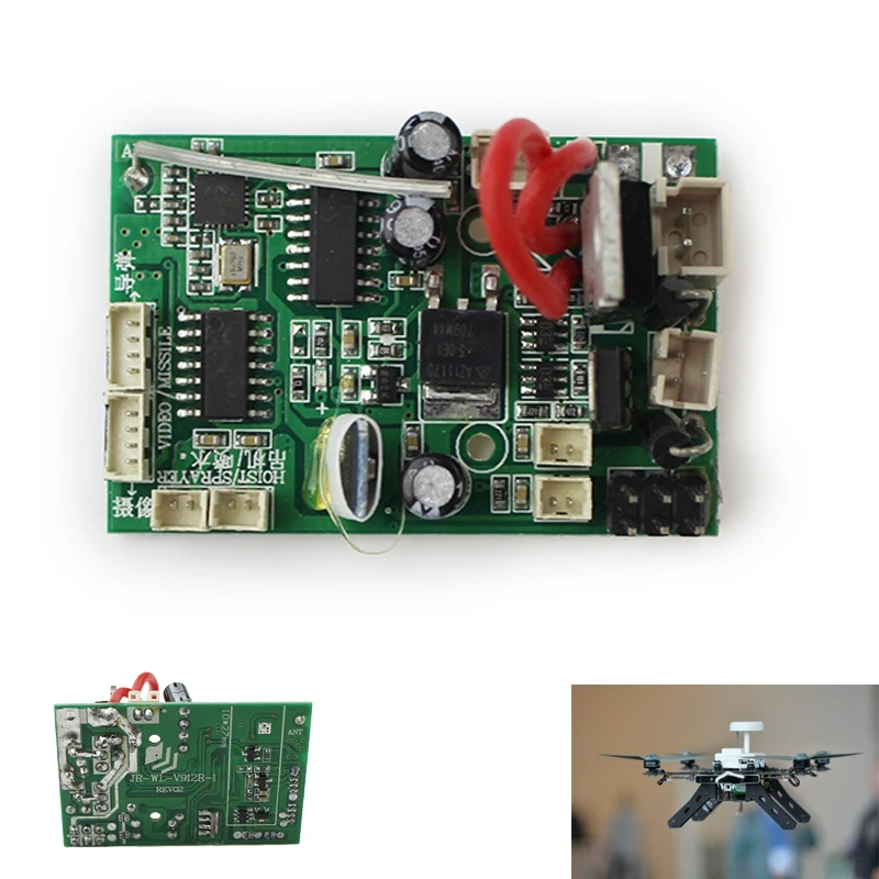 Плата приемника RC PCB для Wltoys V912 16 Drone вертолет UAV Parts|Детали и аксессуары| |