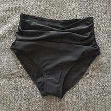 WBTRO Бикини плавки Купальники женские Высокая талия бикини Низ черные мужские плавки короткие Maillot de Bain трусы бикини Feminino