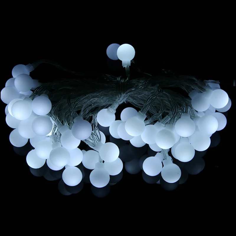 CANSHOU Warm White 2/3/5/10M LED USB Powered Globe Matt Globe Led Christmas Tree String Lights Garden Wedding Home Decor Lights