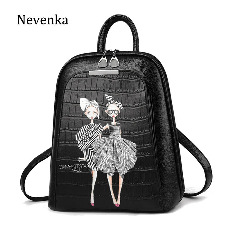 

Nevenka Small Backpacks Women Leather Backpack Female Mini Backpack for Girls Printing Backpacks Anti Theft Bags for Women 2018