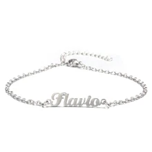 

Customize Women Bracelets Adjustable Stainless Steel 7*26 mm Personalized Name Words Engravable Bracelets Flaviq Meaningful Gift