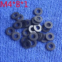 M4*8*1 1pcs Black Nylon Washer Plastic Flat Spacer Washer Thickness circular round Gasket Ring High Quality circular