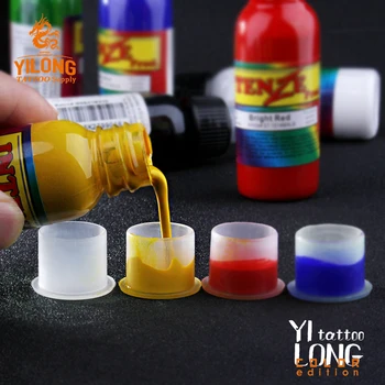 

New Arrive Top White Steady Tattoo Ink Cups Small Medium Large Size Clear Self Standing Tattoo Ink Cup Cap 100pcs Supply