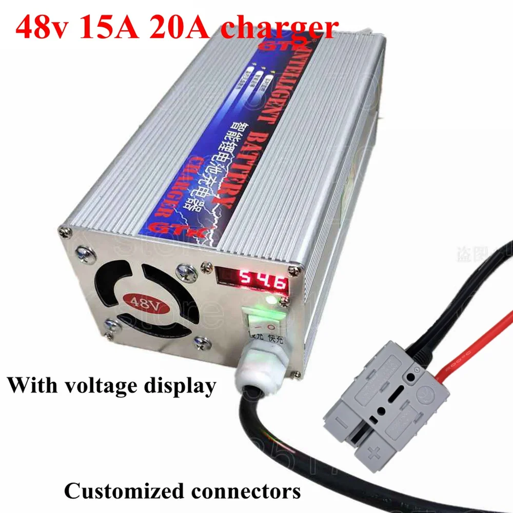Быстрое зарядное устройство 48 В, 15а, 20А со светодиодным дисплеем 13 s, 54,6 v, 14 s, 58,8 v для литий-ионного литиевого аккумулятора lipo EV power lto 20 s, 56v