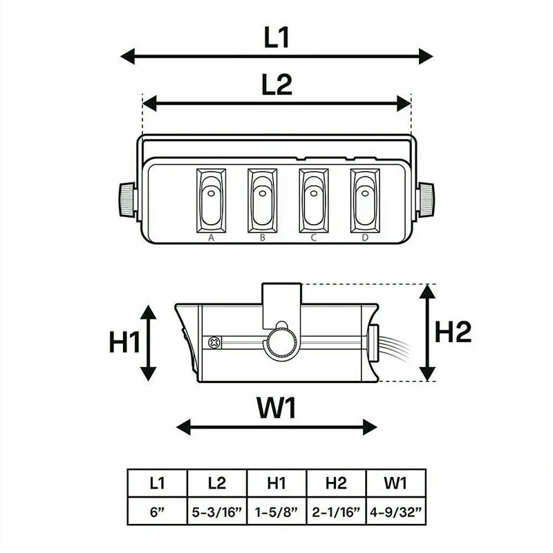 4-Gang 12V 40A кулисный переключатель коробка Аварийная Строб-лампа переключения контроллер Панель