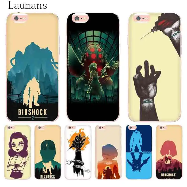 Laumans Bioshock Прозрачный чехол для Apple iPhone 8 7 6 S Plus X 5 5S SE 5C 4 4S крышка | Мобильные