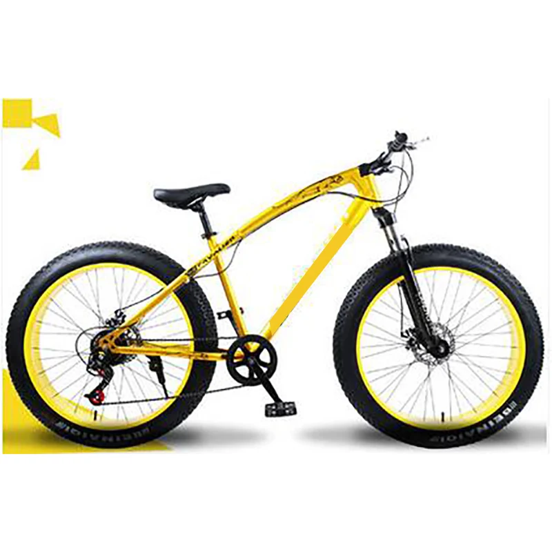 Perfect Aluminum Alloy Mountain Bicycle For Men And Women 24 Inch Cross Country Beach Snowmobile 4.0 Super Large Wheel Double Disc Brake 3