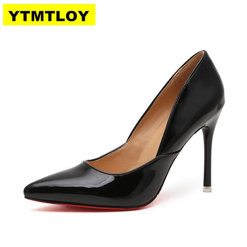 Women Pumps, High Heels Shoes 10cm Black Stiletto Pointed Toe Woman Shoes Sexy Party Shoes Nude Heels for Women