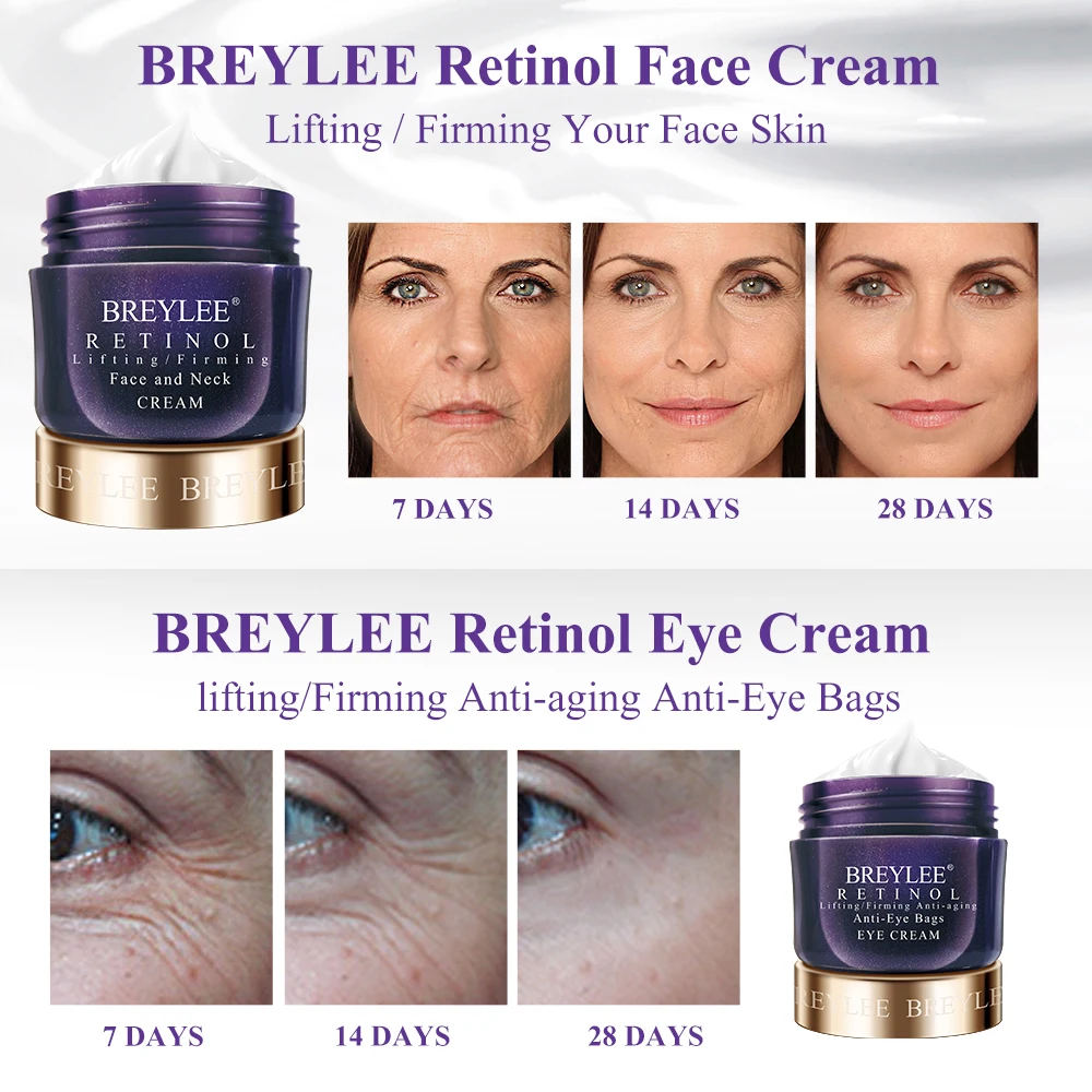 BREYLEE Vitamina C отбеливающий крем для ухода за кожей Retinol крем для лица сывороточная Гиалуроновая кислота антивозрастной крем уход за лицом