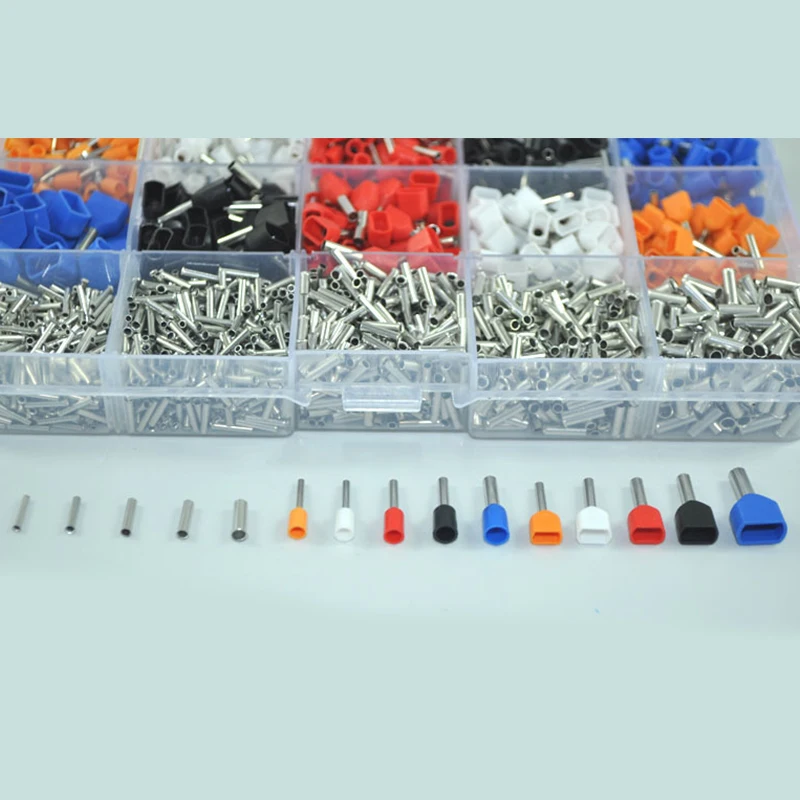 HOT-2340Pcs/Lot Mixed Ferrule Kit Electrical Crimp Crimper Cord Wire End Terminal Block