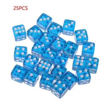 

25 Pcs/Set New Party Game Dice 12 Square Transparent Dices Colorful Club Play Gifts For Dungeon D & D Desktop Table Games