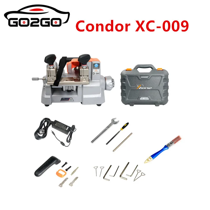

Hot Sale Xhorse Condor XC-009 Key Cutting Machine With Battery Cheaper than CONDOR XC-MINI for Single-Sided and Double-sided Key