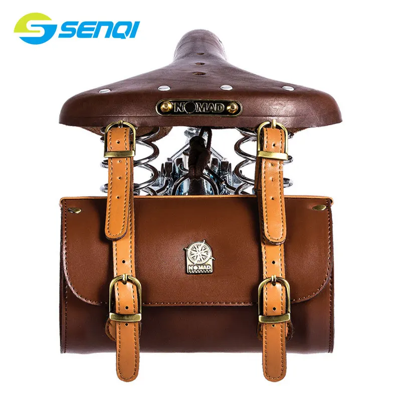 Кожаная ретро сумка для велосипеда 190*110 мм модель FZB011|accessories ad|accessories bluetoothaccessories