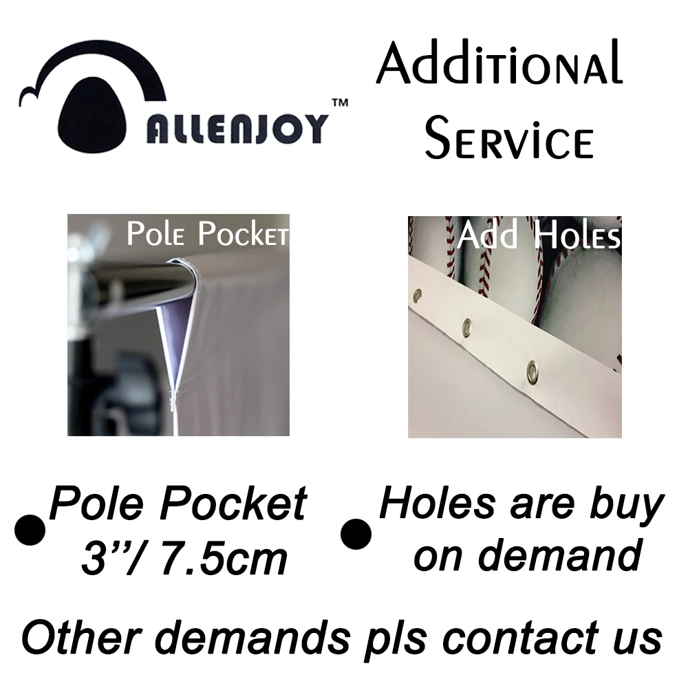 

Allenjoy Backdrop Photography Additional Service Pole Pockets and Holes