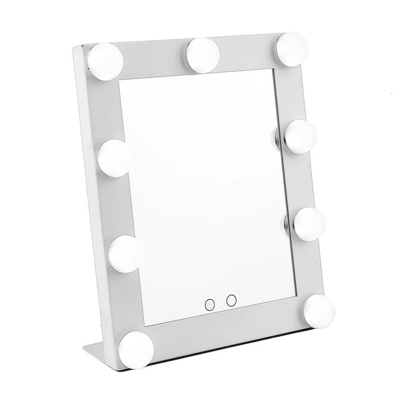 

Hollywood Style Portable Makeup Mirror Lighted Illuminated Cosmetic Vanity Mirror With 9 x 3W Super Bright Bulbs 10x Spot Mirror