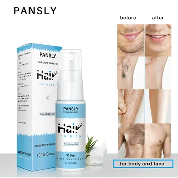

Pansly Hair Growth Removal Inhibitor Serum Oil Spray Beard Bikini Intimate Face Legs Body Armpit Painless Hair Remover