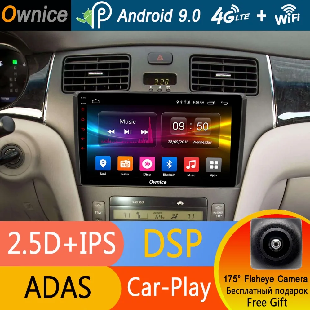 

9" IPS Android 9.0 Octa Core 4G+32G Car Radio Multimedia GPS CarPlay DSP Player For Lexus ES ES250 ES300 ES330 2004 2005 2006