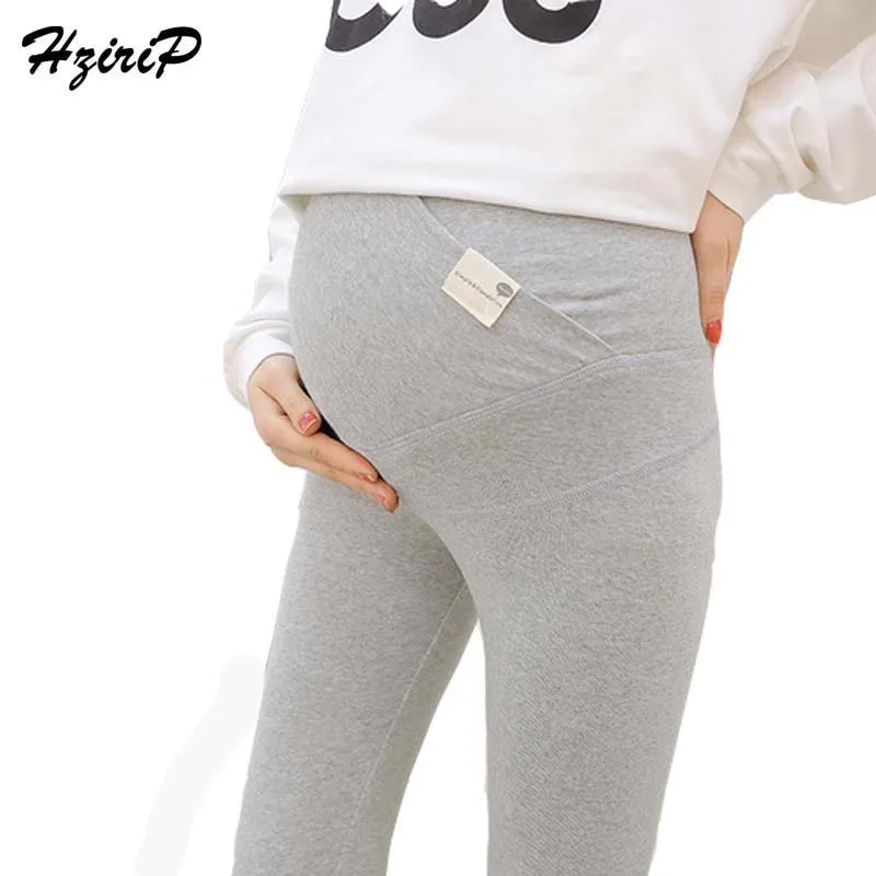 

HziriP Maternity Pants New Spring Autumn Casual Pregnant Women Leggings Quality Cotton High Waist Pregnancy Care Belly Trousers