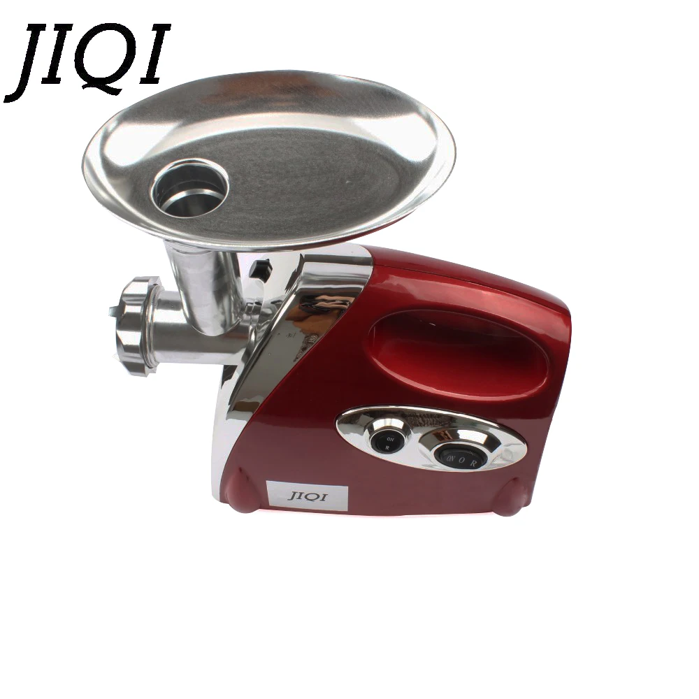 JIQI многофункциональная электрическая мясорубка с наполнителем, машина для наполнения колбасы, машина для нарезки овощей, резак 110 В 220 В