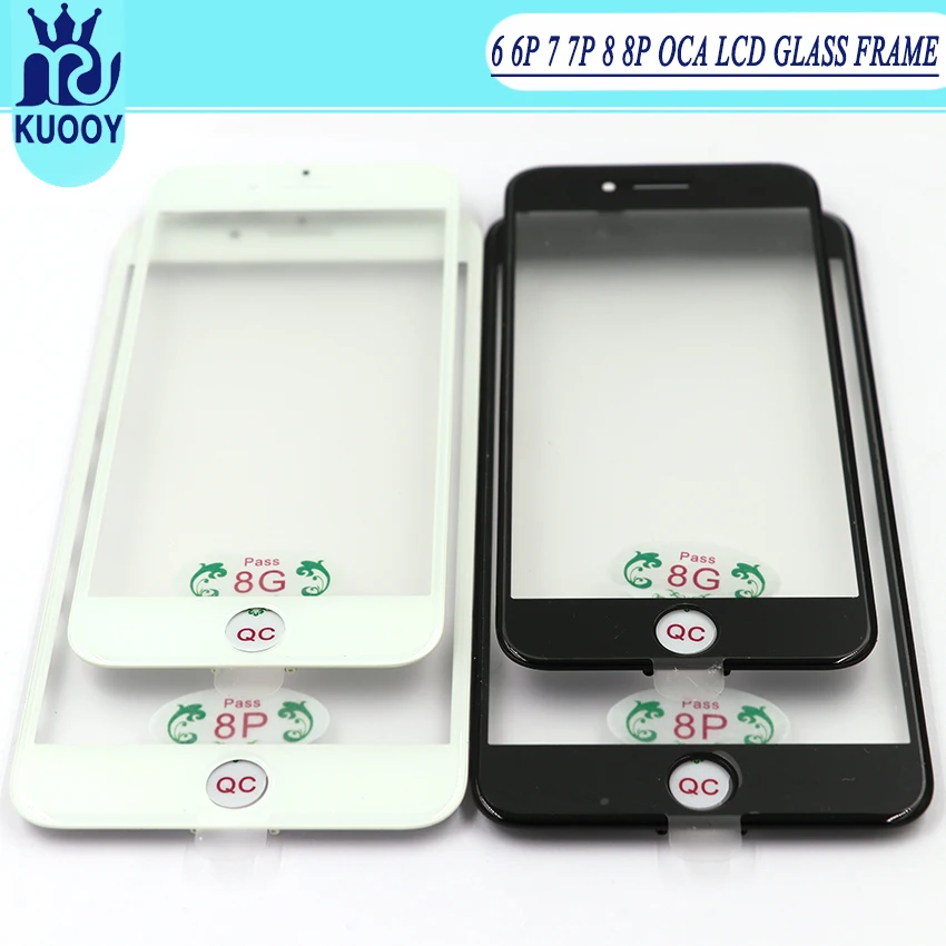 Новые 3 в 1 Touch Панель для iPhone 5/5S/6/6 S/7/8 плюс спереди Стекло объектив + рамка ободок