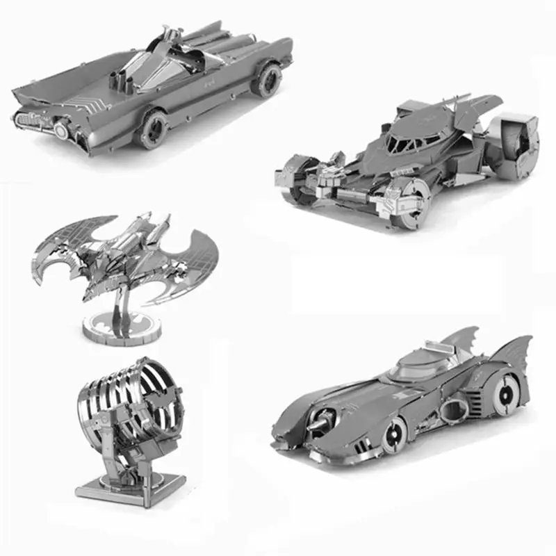 

DIY 3D Metal Puzzle Model Metallic Scale Model Batmobile Jigsaw Puzzles Nano Toy Gifts