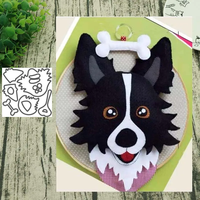 

Animal dog 2 metal cutting dies Scrapbooking album paper craft handmade card stencil art cutter