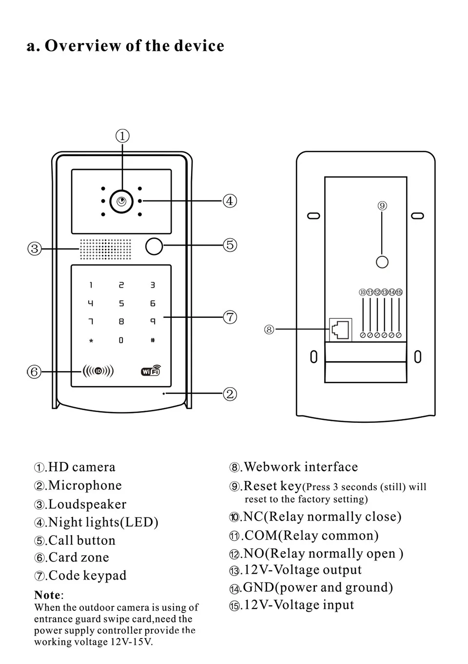 WI-FI видео домофона открытый Мониторы Интерком rfid и код клавиатуры Дверные звонки Камера применяются к семей/полов/вилл/ квартиры D306