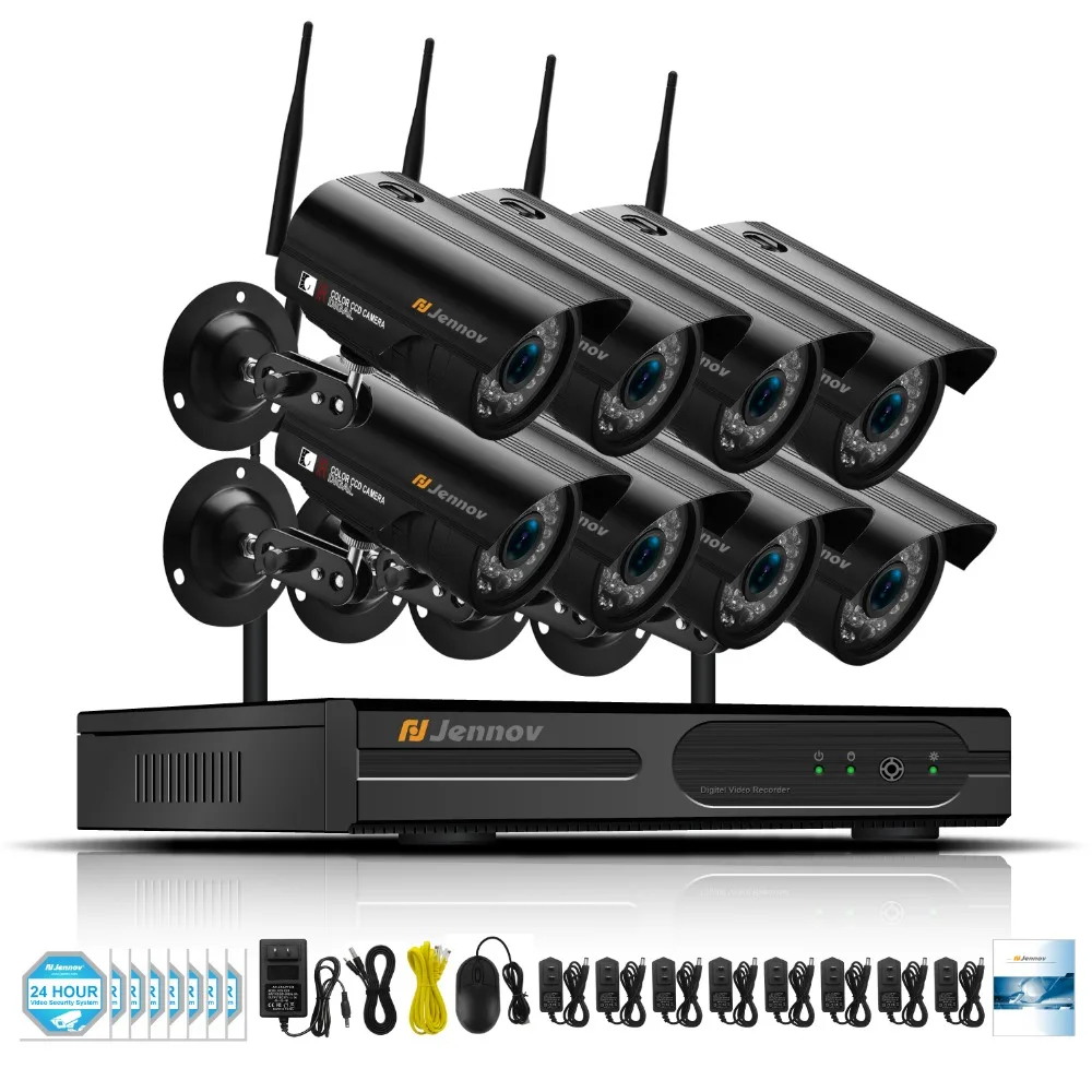 

Jennov 8CH 1080P Wireless Security Camera System Video Surveillance Kit IP Cam NVR P2P CCTV Set 2MP WIFI APP EseeCloud Full HD