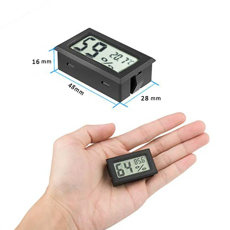 Мини ЖК-цифровой термометр гигрометр Температура Крытый удобный Измеритель температуры и влажности манометр инструменты белый/черный