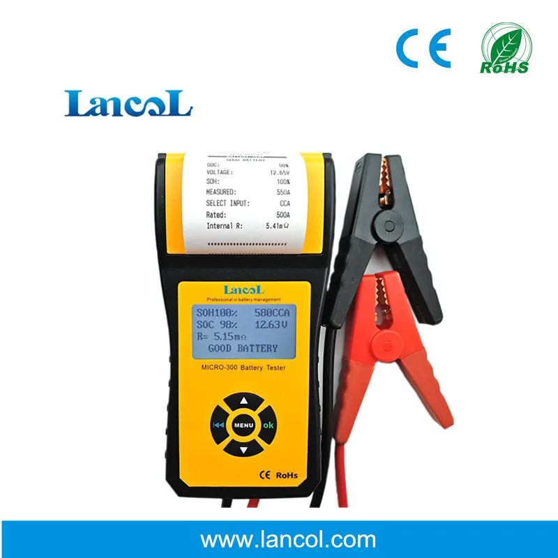 Professional Lancol Diagnostic Tool battery Tester Analyzer MICRO-300 CCA battery tester with printer 200ah Professional Lancol Diagnostic Tool battery Tester Analyzer MICRO-300 CCA battery tester with printer 200ah