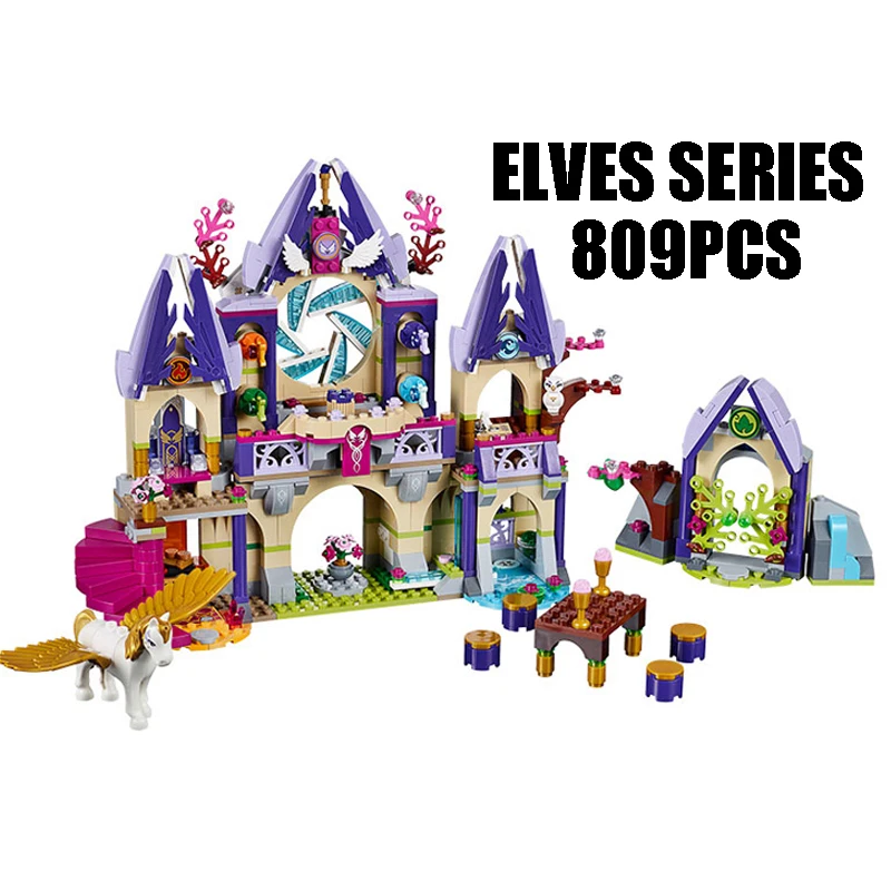

Elves 41078 lele 79225 Elves Figure Compatible with lego blocks Skyra's Mysterious Sky Castle Model building blocks toys for