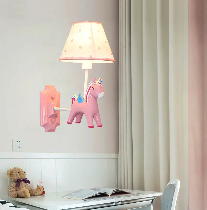 Avião dos Desenhos Lâmpada de Parede Cuidados com os Olhos Animados Girafa Unicórnio Forma Crianças Arandela Rosa Menina Adorável Animal Led Lâmpada Cabeceira Presente Aniversário 10 os olhos rosa menina adorável animal led