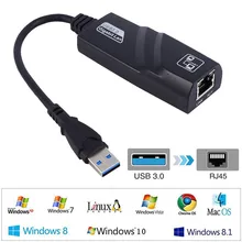 50 шт./лот USB3.0 USB 3,0 до 10/100/1000 Мбит/с RJ45 Gigabit Ethernet сетевой адаптер сетевой карты для Macbook Mac ОС Windows