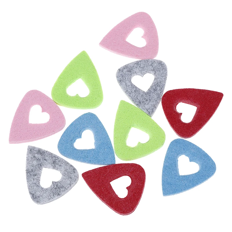 

10pcs Colorful Soft Felt Plectrum Mediator Ukulele Accessories Ukulele Pick for Concert Soprano Tenor