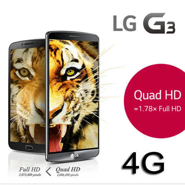 

100% Original LG G3 F400 D855 Mobile Phone Android OS 4.4 13MP 5.5" Cellphones 4G Selfie Phone Refurbished
