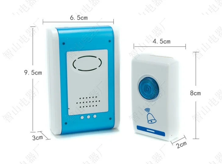 

DC 3V Waterproof Guard against theft 433MHZ LED Wireless Chime Door Bell Doorbell Wireles 32 Bells Remote control Household