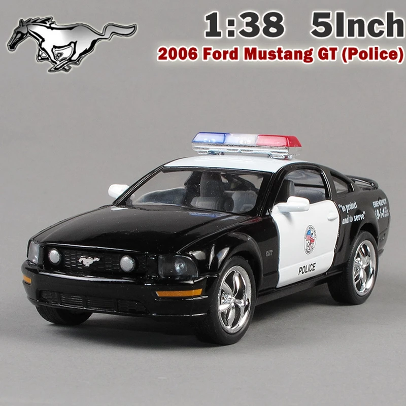 KiNSMART 1:38 2006 Mustang GT полицейская игрушка машинка литая под давлением модель автомобиля коллекция игрушек подарок для мальчиков детей