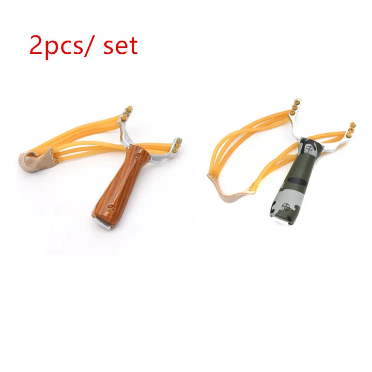 

2pcs/set Aluminium Alloy Outdoor Hunting Slingshot Powerful Slingshot Bow Hunting Catapult with Rubber Band Free Shipping