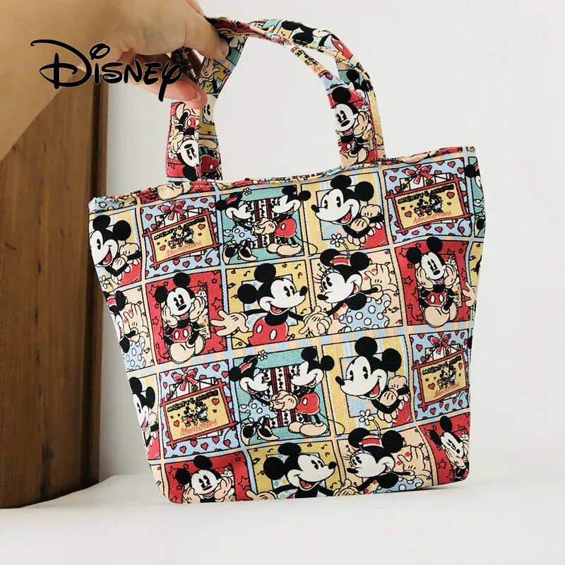 Disney Новый Рюкзак Kawaii Мультфильм Микки Маус для женщин плечо холст хозяйственные