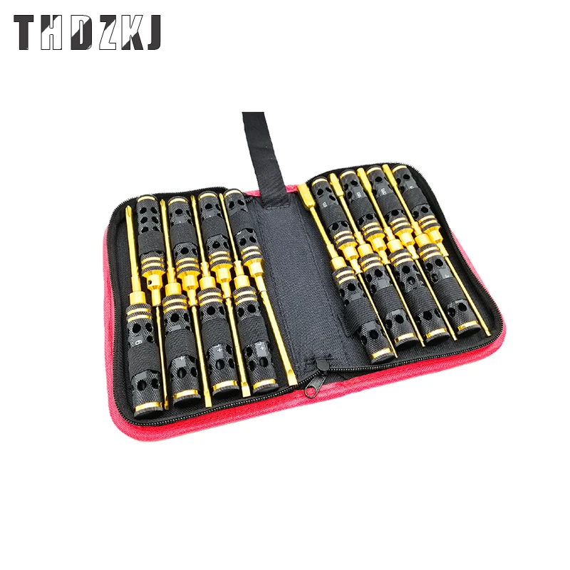 

16Pcs/set Titanium Plating 1.5/2/2.5/3mm Hexagon Screwdriver Spanner Box Screw Driver Tool Kit for RC Model Car Boat Airplane S5