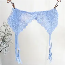 Модный кружевной Цветочный Тонкий женский/Дамский Сексуальный Пояс с подвязками для чулок, модный однотонный металлический зажим GA1006